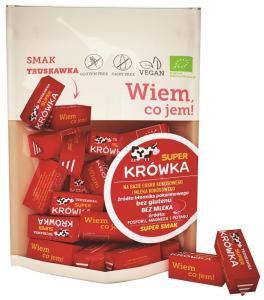 Krówki TRUSKAWKOWE bezmleczne bezglutenowe BIO 150 g Me Gusto (Super Krówka)