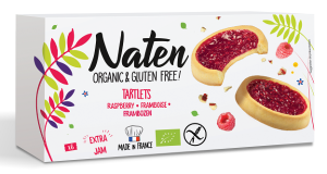CIASTKA TARTALETKI Z DŻEMEM MALINOWYM BEZGLUTENOWE BIO 130 G NATEN