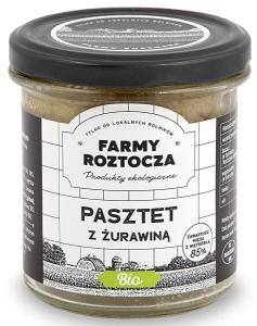 PASZTET DROBIOWO-WIEPRZOWY Z ŻURAWINĄ BIO 180 G (SŁOIK) FARMY ROZTOCZA