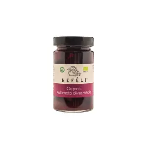 OLIWKI CZARNE KALAMATA Z PESTKĄ W ZALEWIE BIO 300 G (170 G) NEFELI