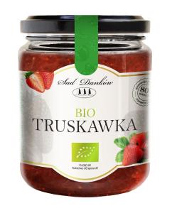 TRUSKAWKA 80% - DŻEM BEZ DODATKU CUKRÓW BIO 260 G SAD DANKÓW