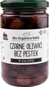 OLIWKI CZARNE BEZ PESTEK W ZALEWIE BIO 280 G (SŁOIK) BIO ORGANICA ITALIA