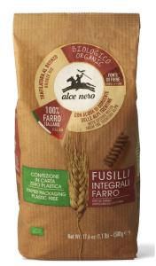 MAKARON Z PŁASKURKI RAZOWY FUSILLI BIO 500G ALCE NERO