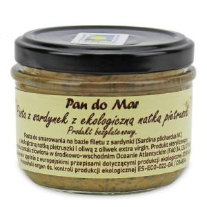 PASTA Z SARDYNEK Z BIO NATKĄ PIETRUSZKI BEZGLUTENOWA 125 G (SŁOIK) PAN DO MAR