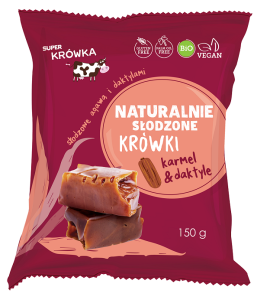 Krówki słodzone agawą i daktylami bezmleczne bezglutenowe BIO 150 g Me Gusto (Super Fudgio)