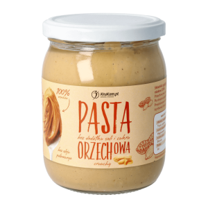 Wyprzedaż! 12/09/2026 Pasta Naturalny crunchy KruKam PASTA ORZECHOWA Z KAWAŁKAMI ORZECHÓW 500 g