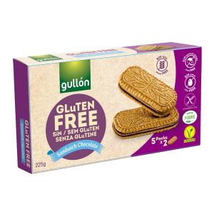 Ciasteczka bezglutenowe z kremem czekoladowym 225 g Gullón