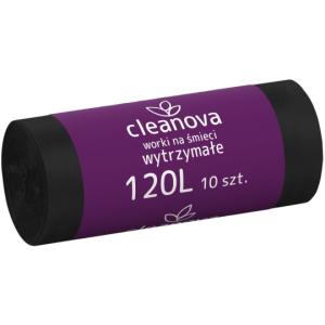 Worki na śmieci wytrzymałe 120 l 10 szt. CZARNE CLEANOVA