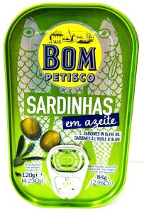 SARDYNKI PORTUGALSKIE W OLIWIE Z OLIWEK 120 g (84 g) - BON APPETIT (BOM PETISCO)