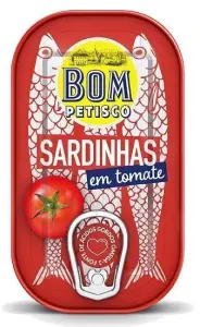 SARDYNKI PORTUGALSKIE W SOSIE POMIDOROWYM 120 g (78 g) - BOM PETISCO