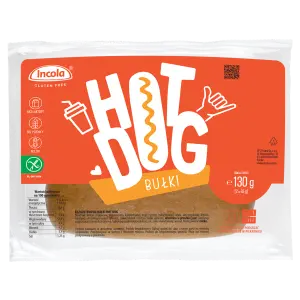 BUŁKI DO HOT-DOGÓW Z CEBULĄ BEZGLUTENOWE (2 szt.) 130 g - INCOLA