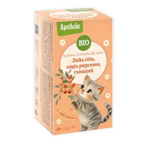 HERBATKA BAJKOWA DLA DZIECI - DZIKA RÓŻA, MIĘTA PIEPRZOWA, RUMIANEK I ROKITNIK BIO (20 x 1,5 g) 30 g - APOTHEKE