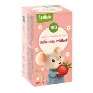 HERBATKA BAJKOWA DLA DZIECI - DZIKA RÓŻA, ROKITNIK I TRUSKAWKA BIO (20 x 1,5 g) 30 g - APOTHEKE
