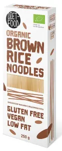 MAKARON (RYŻOWY RAZOWY) NOODLE BEZGLUTENOWY BIO 250 g - DIET-FOOD