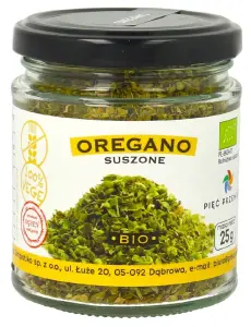 OREGANO SUSZONE BEZGLUTENOWE BIO 25 g - PIĘĆ PRZEMIAN