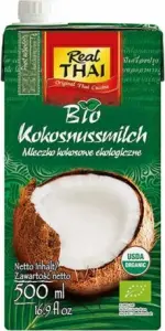 BIO Mleczko kokosowe 85% kokosa 500ml Real thai