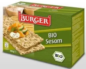 PIECZYWO CHRUPKIE RAZOWE ŻYTNIE Z SEZAMEM BIO 250G BURGER 31.07.2026 