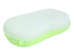 GĄBKA DO MYCIA DWUSTRONNA MIKROFIBRA+SIATKA (19 x 11 x 5 cm)