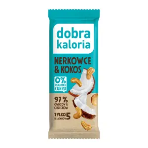 Baton kokos i orzech bez dodatku cukru 35 g Dobra Kaloria