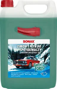 Zimowy Płyn Do Spryskiwaczy SONAX Green Forest -18°C 4L Zapach Leśny Świeży
