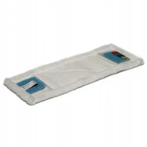 CleanPRO DUO 11 - Mop płaski kieszeniowy/speedy, mikrofaza, biały - 50 cm