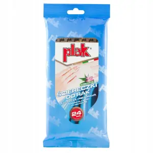 PLAK - ALOES I LOTOS - ŚCIERECZKI DO RĄK - CZYSZCZĄ I PIELĘGNUJĄ - 24 SZT.