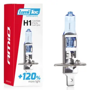 Żarówka halogenowa H1 12V 55W LumiTec Super White +120% AMIO-02135