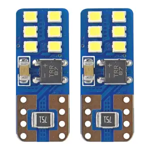 Żarówki LED CANBUS 12SMD UltraBright 2016 T10e W5W White 12V 24V AMIO-01638