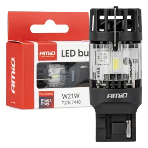 Żarówka LED LumiTec T20S 7440 W21W 12V FULL CANBUS biała 1 szt. AMIO-04686