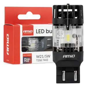 Żarówka LED LumiTec T20D 7443 W21/5W 12V FULL CANBUS biała 1 szt. AMIO-04687