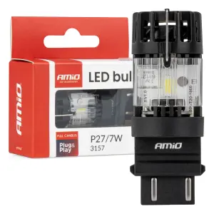 Żarówka LED LumiTec 3157 P27/7W 12V FULL CANBUS biała 1 szt. AMIO-04691