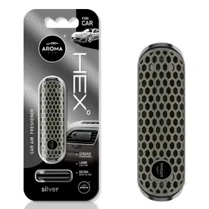 Odświeżacz powietrza AROMA FANCY SHAPES POLYMER HEX Silver