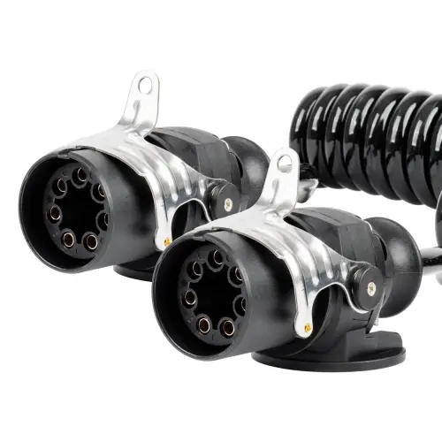 Przewód spiralny naczepy TIR 2x 7 PIN typ EBS 5m 24V AMIO-04383