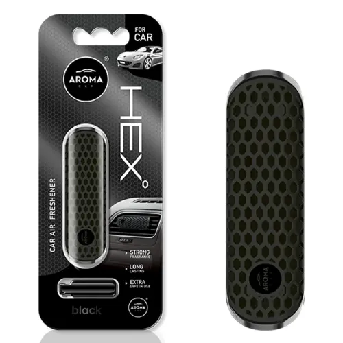 Odświeżacz powietrza AROMA FANCY SHAPES POLYMER HEX Black