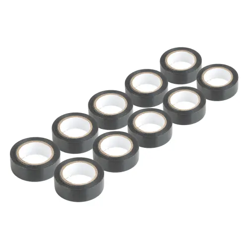 Taśmy izolacyjne PVC zestaw 10szt. czarne 19mm x 10m x 0.13mm AMIO-04845