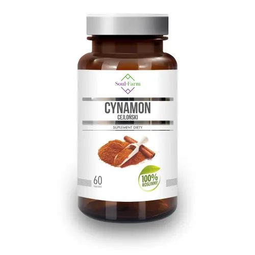 CYNAMON CEJLOŃSKI EKSTRAKT (400 mg) 60 KAPSUŁEK - SOUL FARM