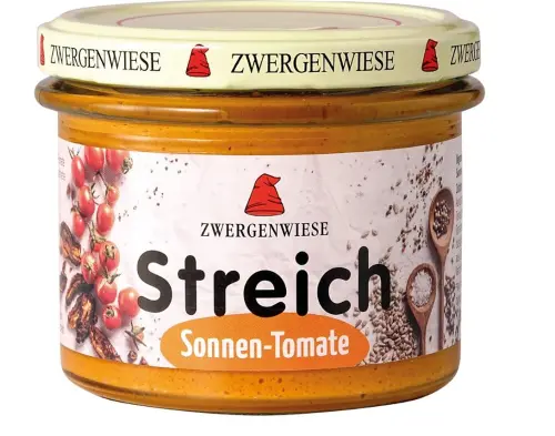 PASTA SŁONECZNIKOWA Z SUSZONYMI POMIDORAMI BEZGLUTENOWA BIO 180 g - ZWERGENWIESE