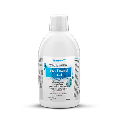 SUPLEMENT DIETY NA STAWY, CHRZĄSTKI I MIĘŚNIE W PŁYNIE BEZGLUTENOWY 500 ml - PHARMOVIT