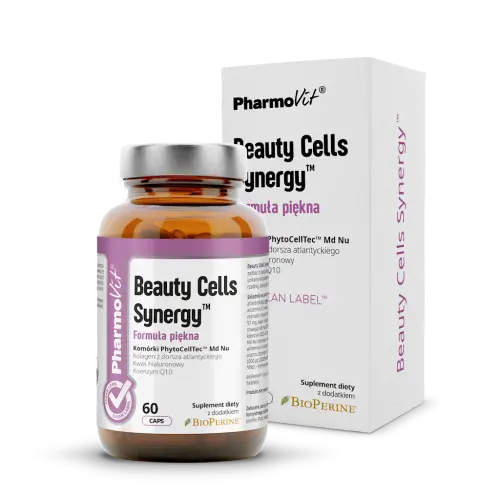 KAPSUŁKI NA PIĘKNY WYGLĄD (BEAUTY CELLS SYNERGY) BEZGLUTENOWE 60 szt. - PHARMOVIT (CLEAN LABEL)