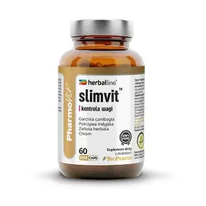 KAPSUŁKI NA KONTROLĘ WAGI (SLIMVIT) BEZGLUTENOWE 60 szt. - PHARMOVIT (HERBALLINE)