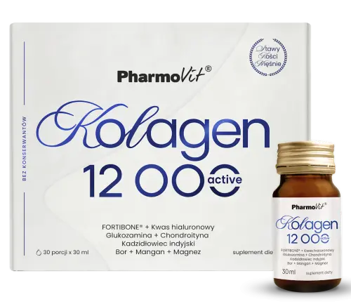 KOLAGEN (12 000 mg) ACTIVE SHOT BEZGLUTENOWY 30 ml - PHARMOVIT