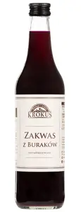 ZAKWAS Z BURAKÓW NIEPASTERYZOWANY BEZGLUTENOWY 500 ml - KROKUS