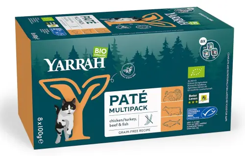 (DLA KOTA) MULTIPACK PASZTET BIO (8 x 100 g) 800 g - YARRAH