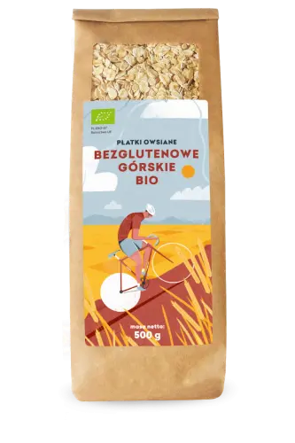 PŁATKI OWSIANE GÓRSKIE BEZGLUTENOWE BIO 500 g - PIĘĆ PRZEMIAN
