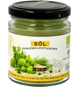 SÓL ZIOŁOWO - POTASOWA BEZGLUTENOWA BIO 120 g - PIĘĆ PRZEMIAN