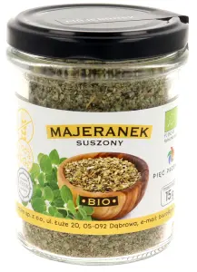 MAJERANEK SUSZONY BEZGLUTENOWY BIO 15 g - PIĘĆ PRZEMIAN