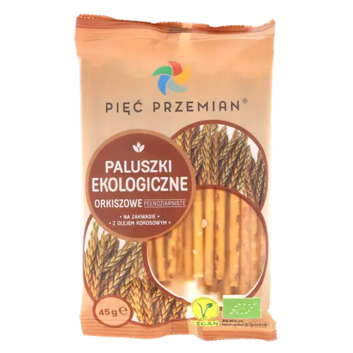 PALUSZKI ORKISZOWE PEŁNOZIARNISTE BIO 45 g - PIĘĆ PRZEMIAN