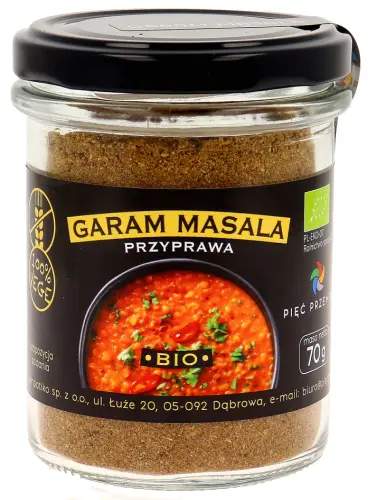 GARAM MASALA BEZGLUTENOWA BIO 70 g - PIĘĆ PRZEMIAN