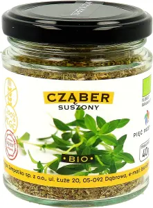 CZĄBER SUSZONY BEZGLUTENOWY BIO 40 g - PIĘĆ PRZEMIAN