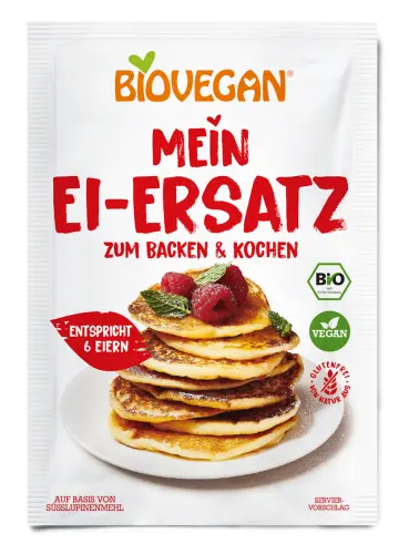 ROŚLINNY ZAMIENNIK 6 JAJ DO PIECZENIA I GOTOWANIA BEZGLUTENOWY BIO 30 g - BIOVEGAN